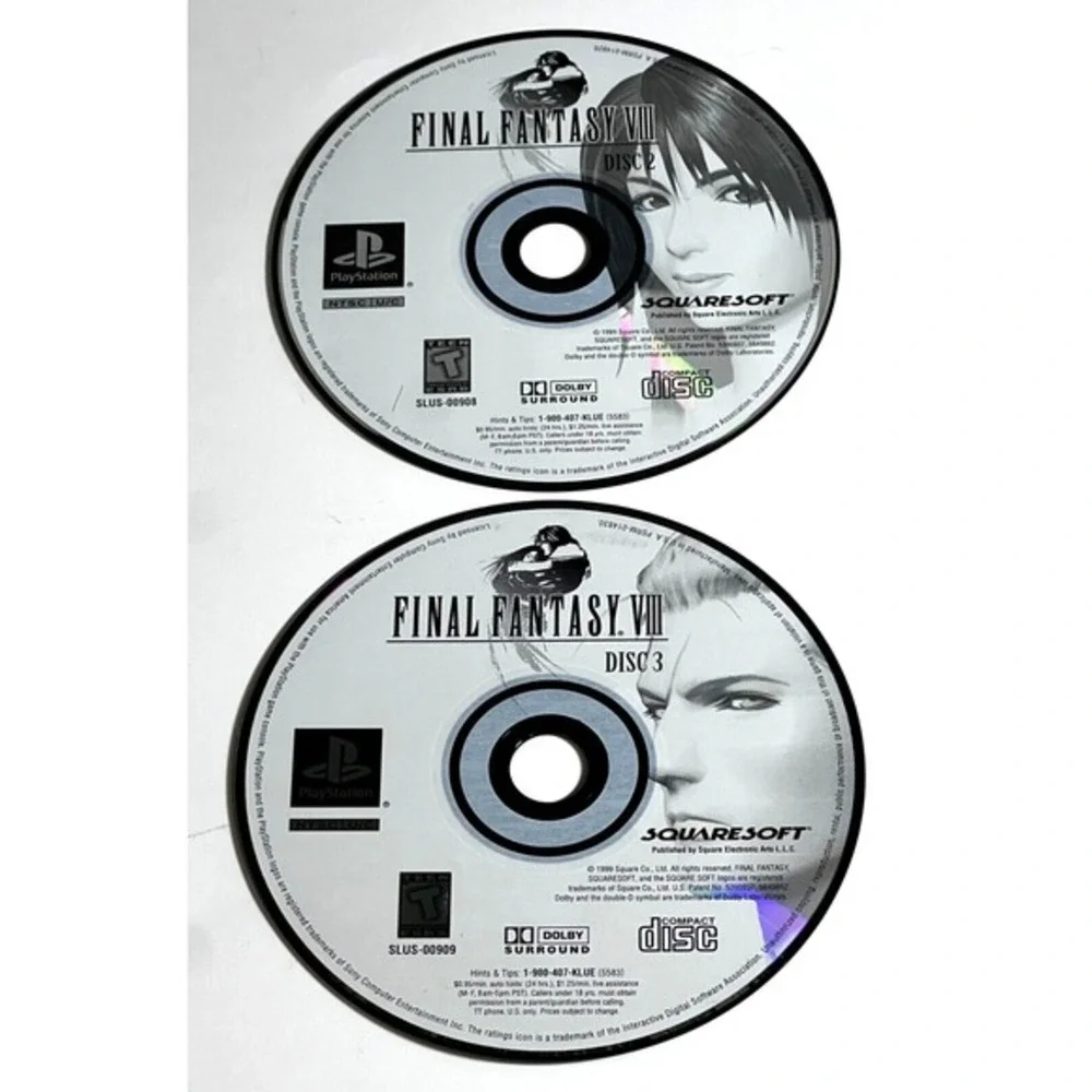 Final Fantasy VIII Disc 2 & 3 Only Sony‎ PlayStation (PS1) Tested